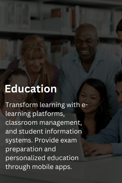 Our area of expertise is creating cutting-edge, scalable, safe healthcare applications. Allow us to use our state-of-the-art solutions to help you improve your services. (6)